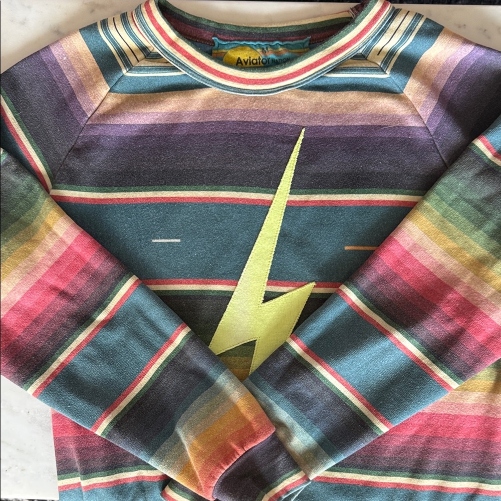 Aviator Nation Serape Lightning ⚡️ Bolt Sweatshirt - W’s M